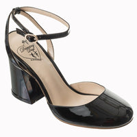 Black 60s Flare Block Heel Court Shoes – Pretty Kitty Fashion