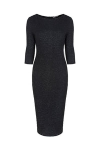 Black Bodycon Glitz Wiggle Dress - Pretty Kitty Fashion