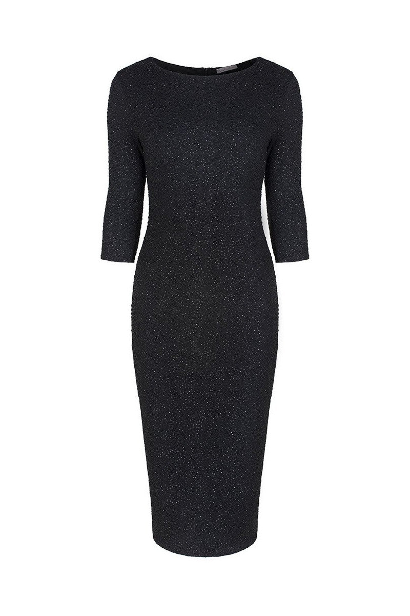 Black Bodycon Glitz Wiggle Dress - Pretty Kitty Fashion
