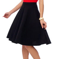 Black 1950s Vintage Rockabilly Swing Skirt - Pretty Kitty Fashion