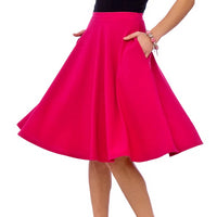 Amaranth 1950s Vintage Rockabilly Swing Skirt - Pretty Kitty Fashion