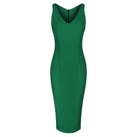 Emerald Green Sleeveless Bodycon Pencil Wiggle Dress – Pretty Kitty Fashion
