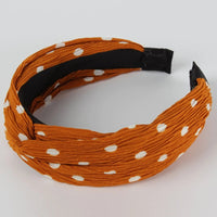 Orange And White Polka Dot Headband - Pretty Kitty Fashion