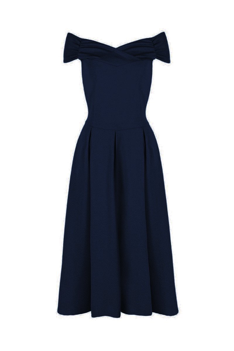 Chi chi navy bardot dress outlet