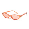 Clear Orange 1950s Slim Cats Eye Vintage Sunglasses
