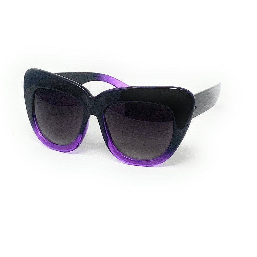 Black And Purple Futurist Vintage Sunglasses