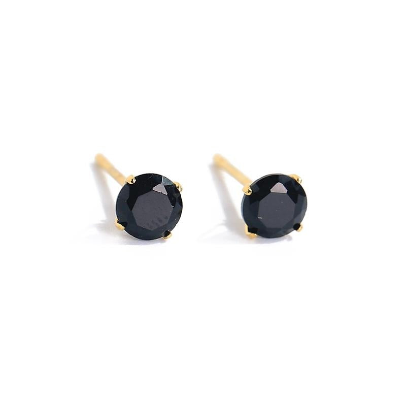 Black Crystal Stud Earrings