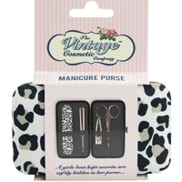 Manicure Set In Leopard Print Purse - Pretty Kitty Fashion