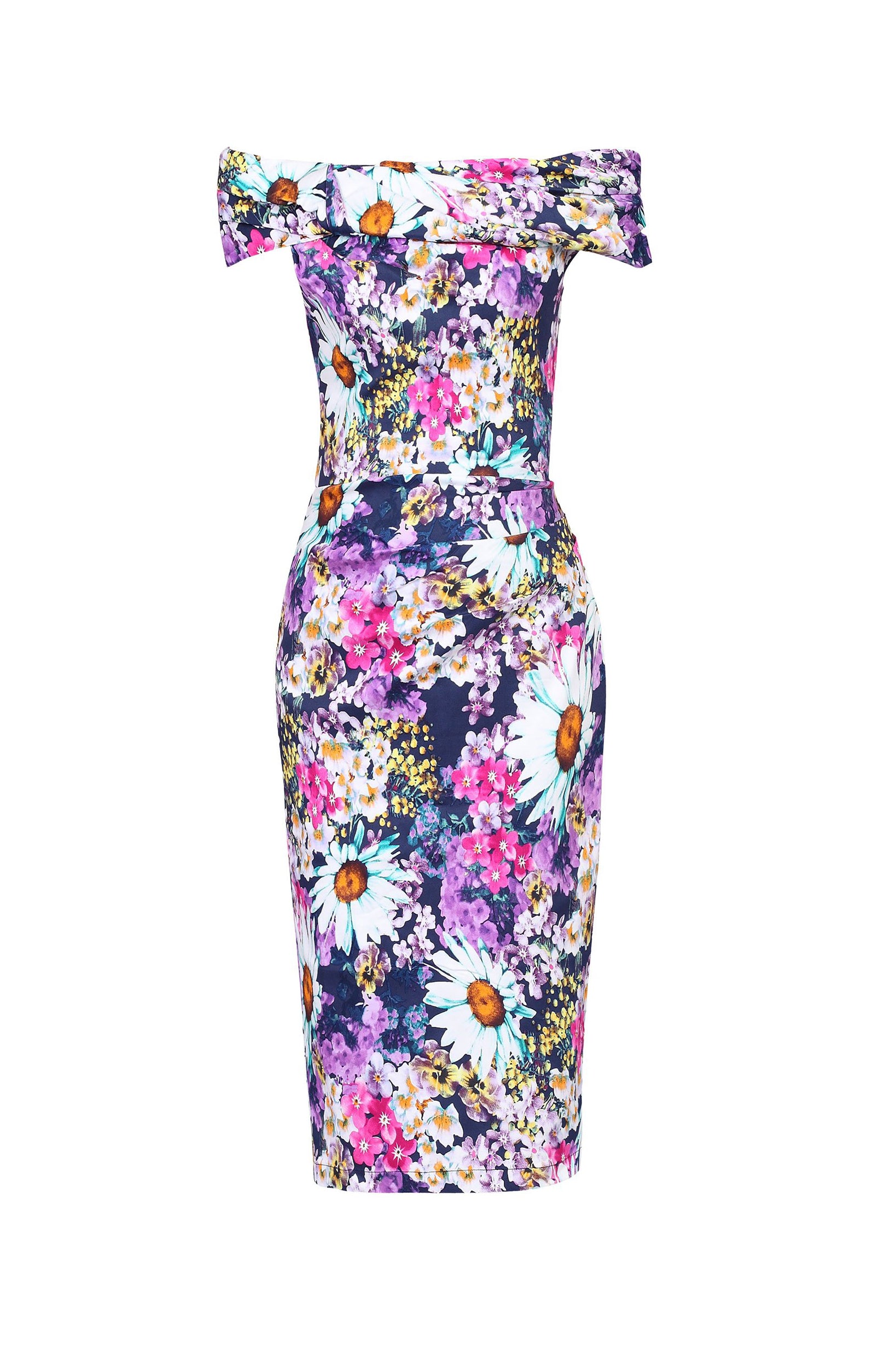 Printed pencil dress cheap