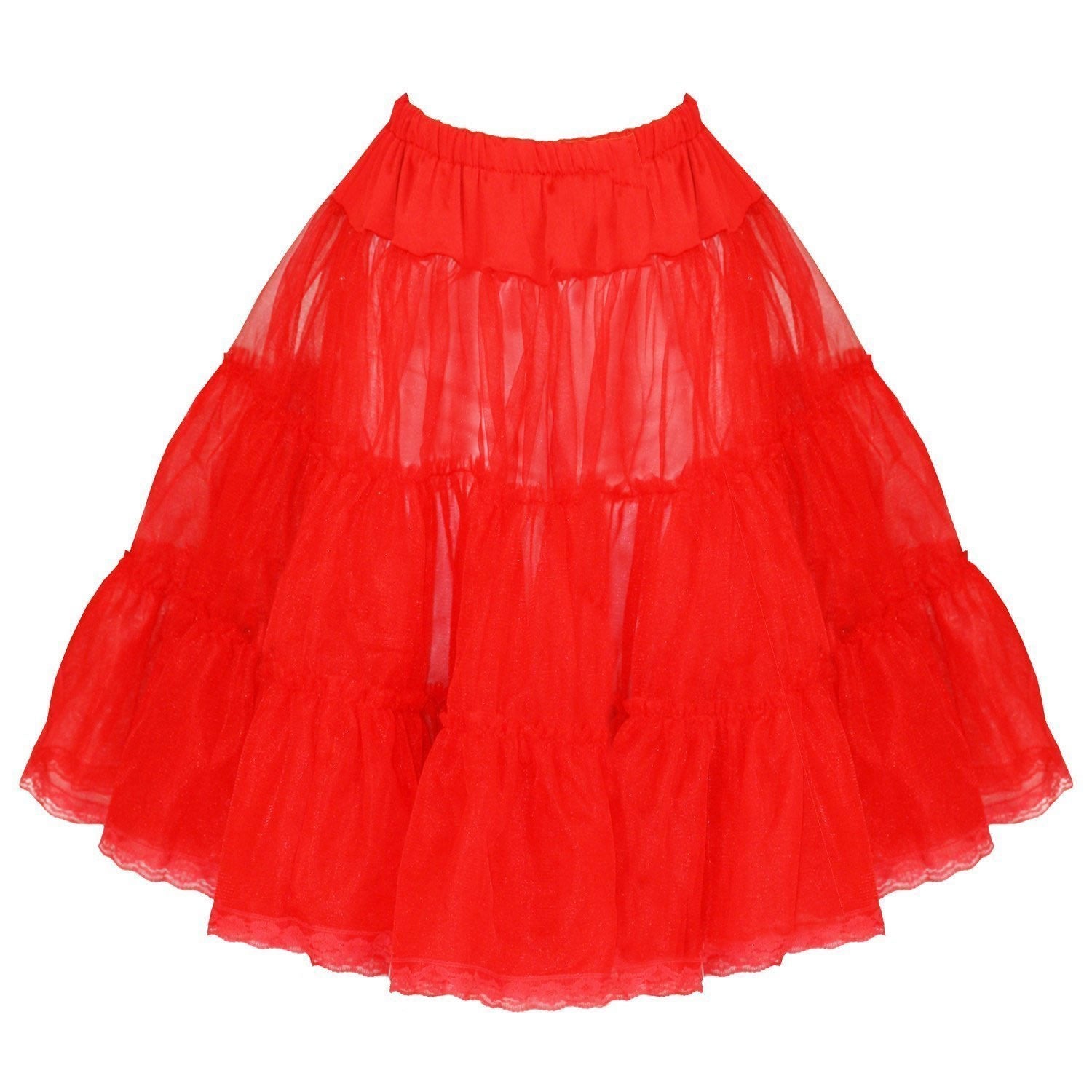 Red Net Vintage Rockabilly 50s Petticoat Skirt - Pretty Kitty Fashion