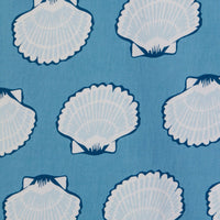 Collectif Sky Blue Seashell Print Sweetheart Neckline 50s Swing Dress - Pretty Kitty Fashion