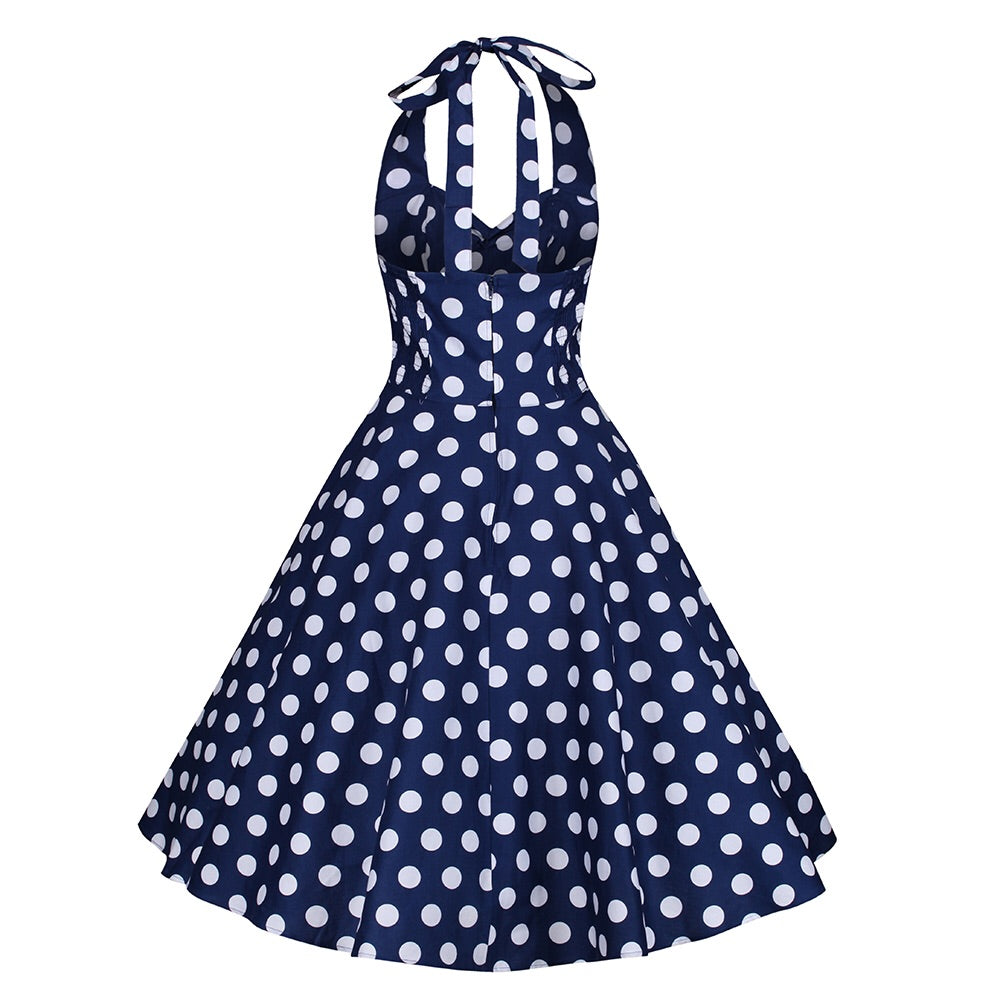 Navy blue store 50's style dress