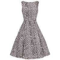 Leopard Print Vintage 50s Audrey Swing Dress - Pretty Kitty Fashion