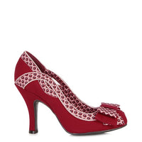 Ruby Shoo Red Bow Vamp High Heel Court Shoes - Pretty Kitty Fashion