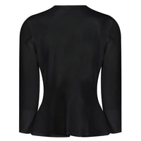 Black Long Sleeve Tie Front Jacket - Pretty Kitty Fashion
