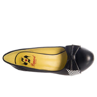 Black Vintage 50s Bow Detail Court Shoes - Pretty Kitty Fashion